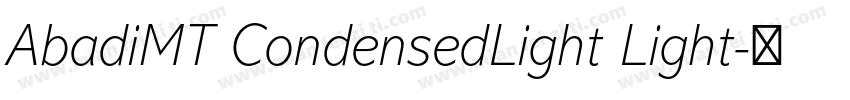AbadiMT CondensedLight Light字体转换